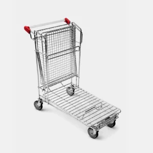 Chariot métallique jardinerie avec partie rabattable