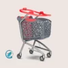 86 L red supermarket trolley in recycled plastic