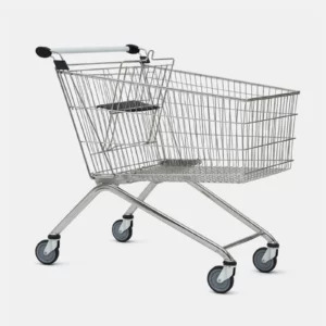 Chariot de supermarché métal 150 litres noir