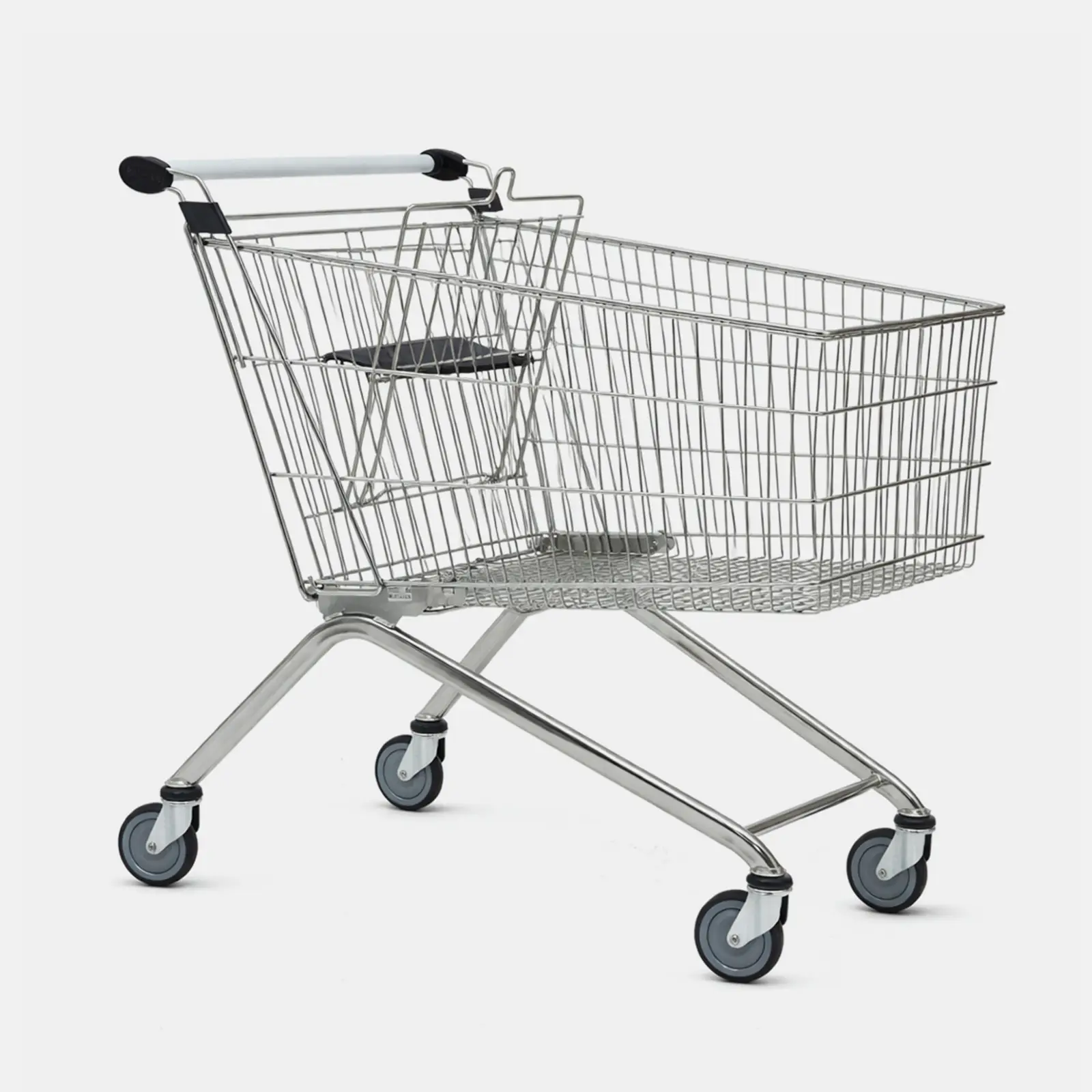 Chariot de supermarché métal 150 litres noir