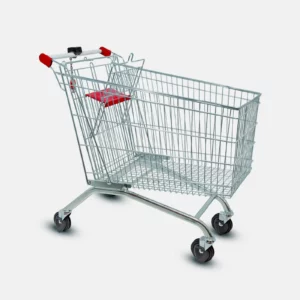 Chariot de supermarché métal 210 litres grande capacité