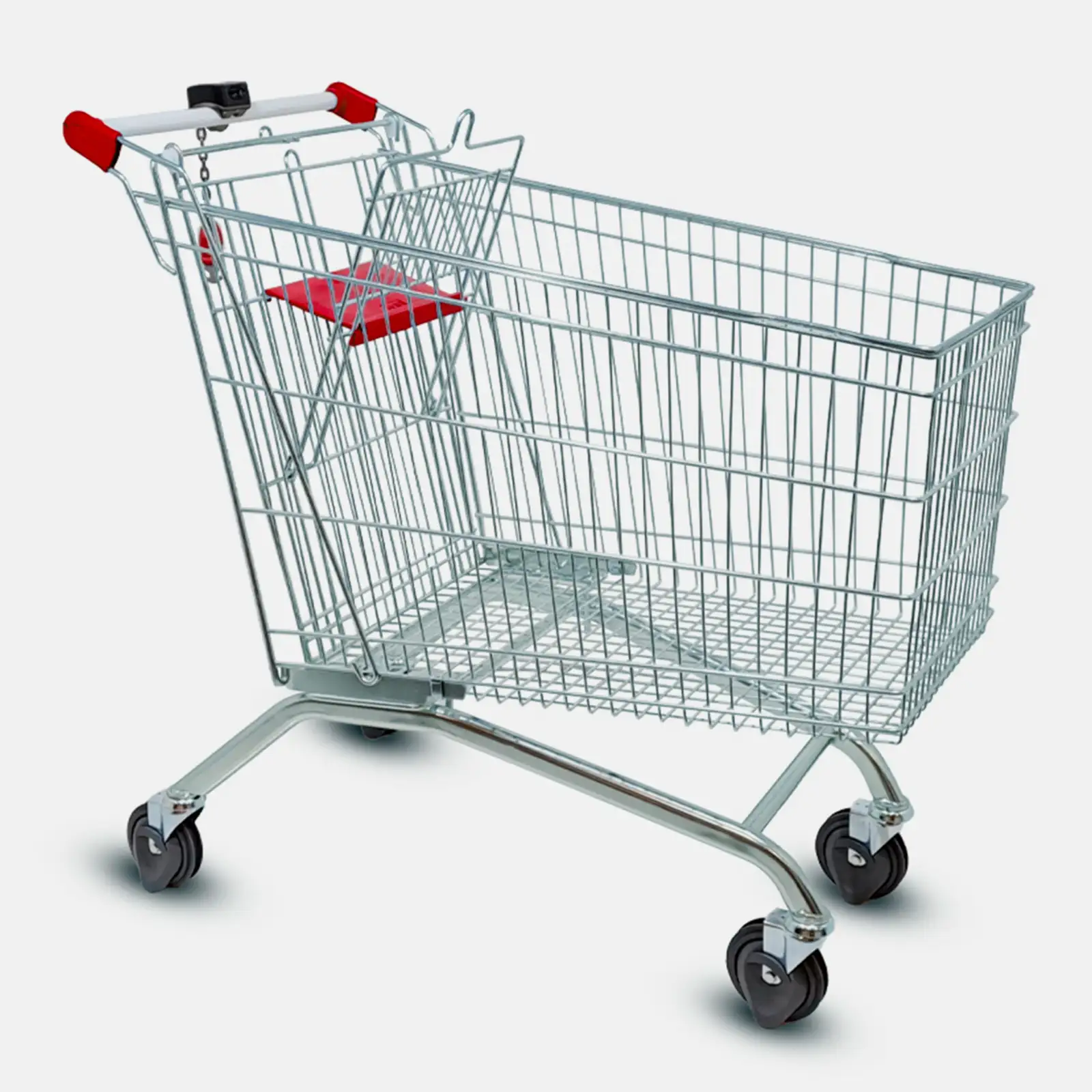 240 L metal supermarket trolley, very large capacity