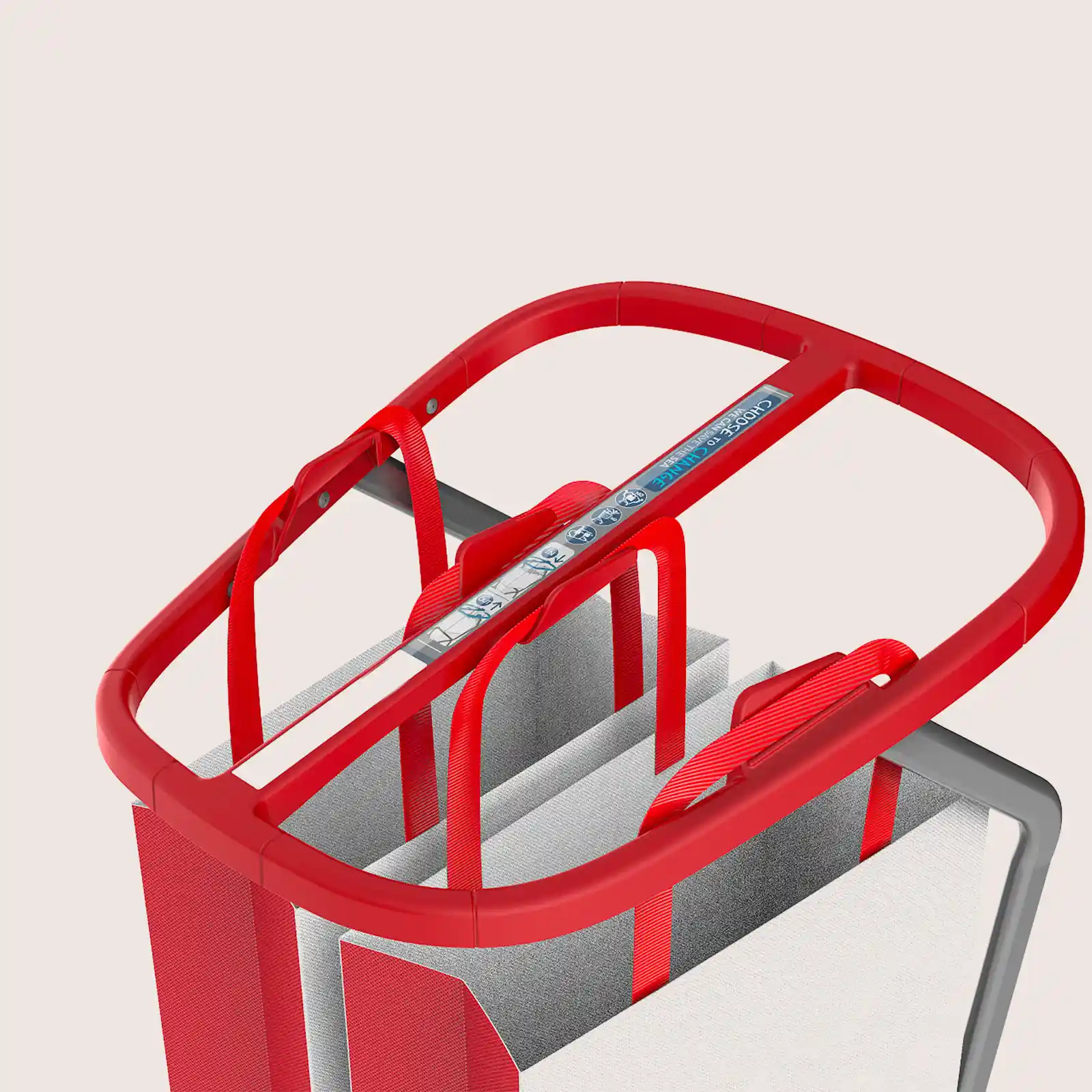 Bag holder trolley top view