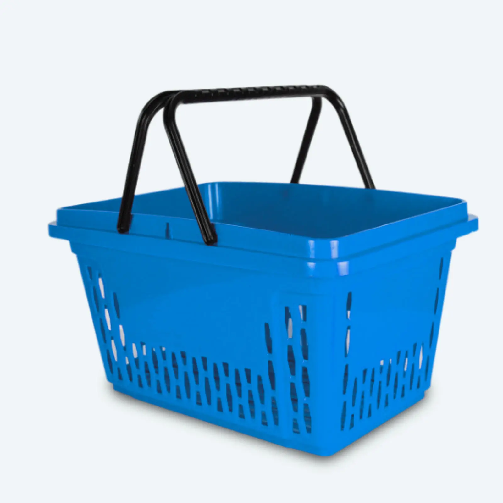 Panier à main 28 litres bleu deux anses