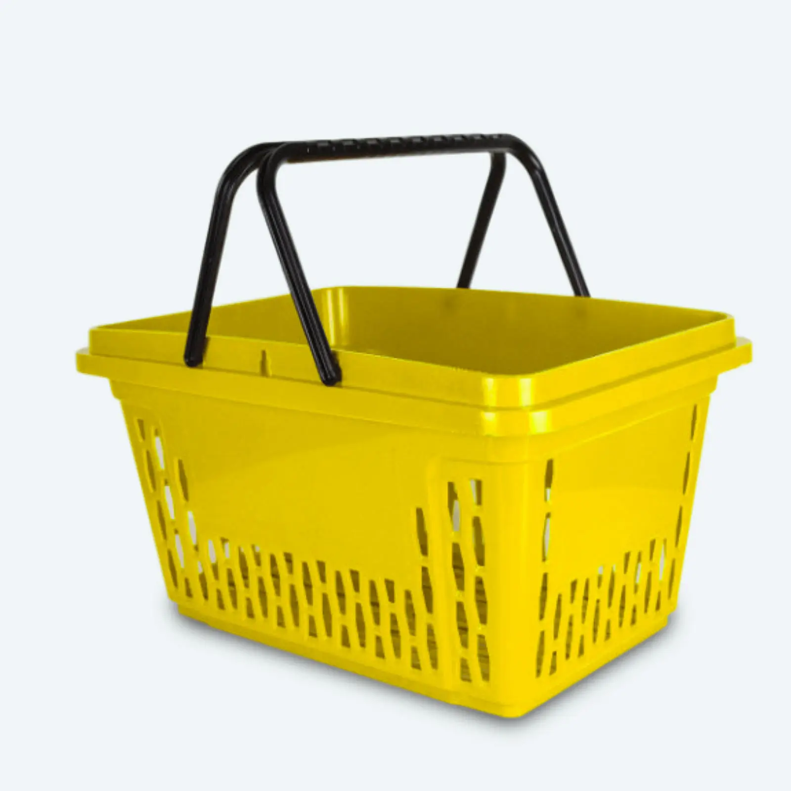 Panier à main 28 litres jaune deux anses