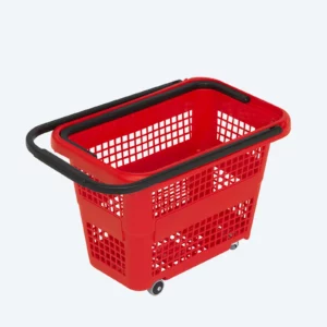 Panier à roulettes 32 litres vue de profil