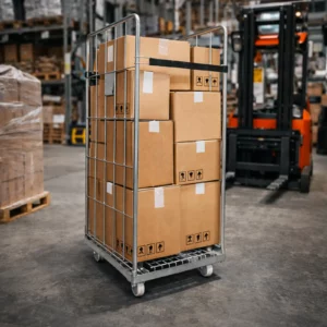 Roll conteneur métallique standard 2 côtés ouvert