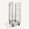 Roll conteneur métallique standard 4 côtés avec porte grillagée
