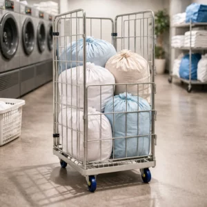 Roll conteneur 4 côtés avec porte utilisé en magasin ou entrepôt