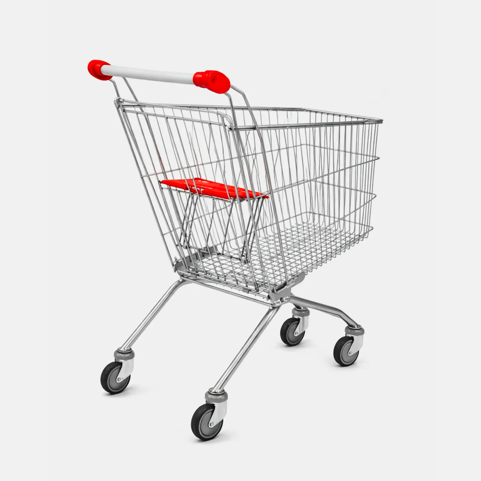 Chariot de supermarché métal 100 litres vue arrière