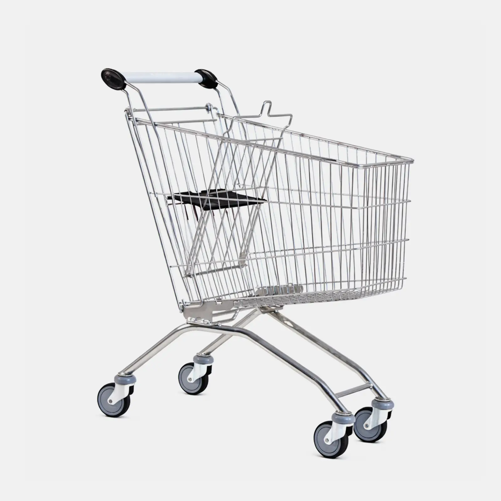 Chariot de supermarché métal 100 litres noir