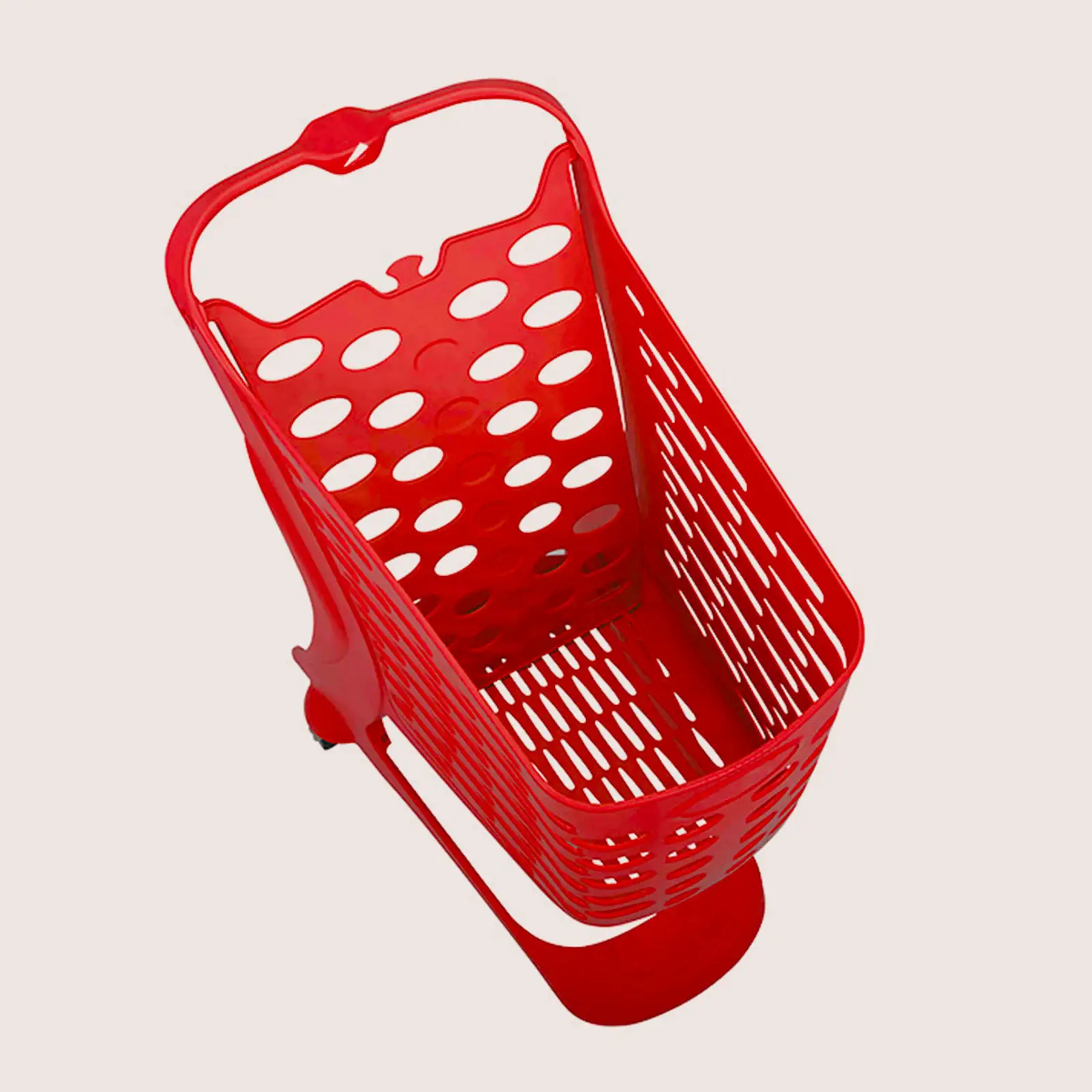 Top view of the 80 L plastic shopping trolley