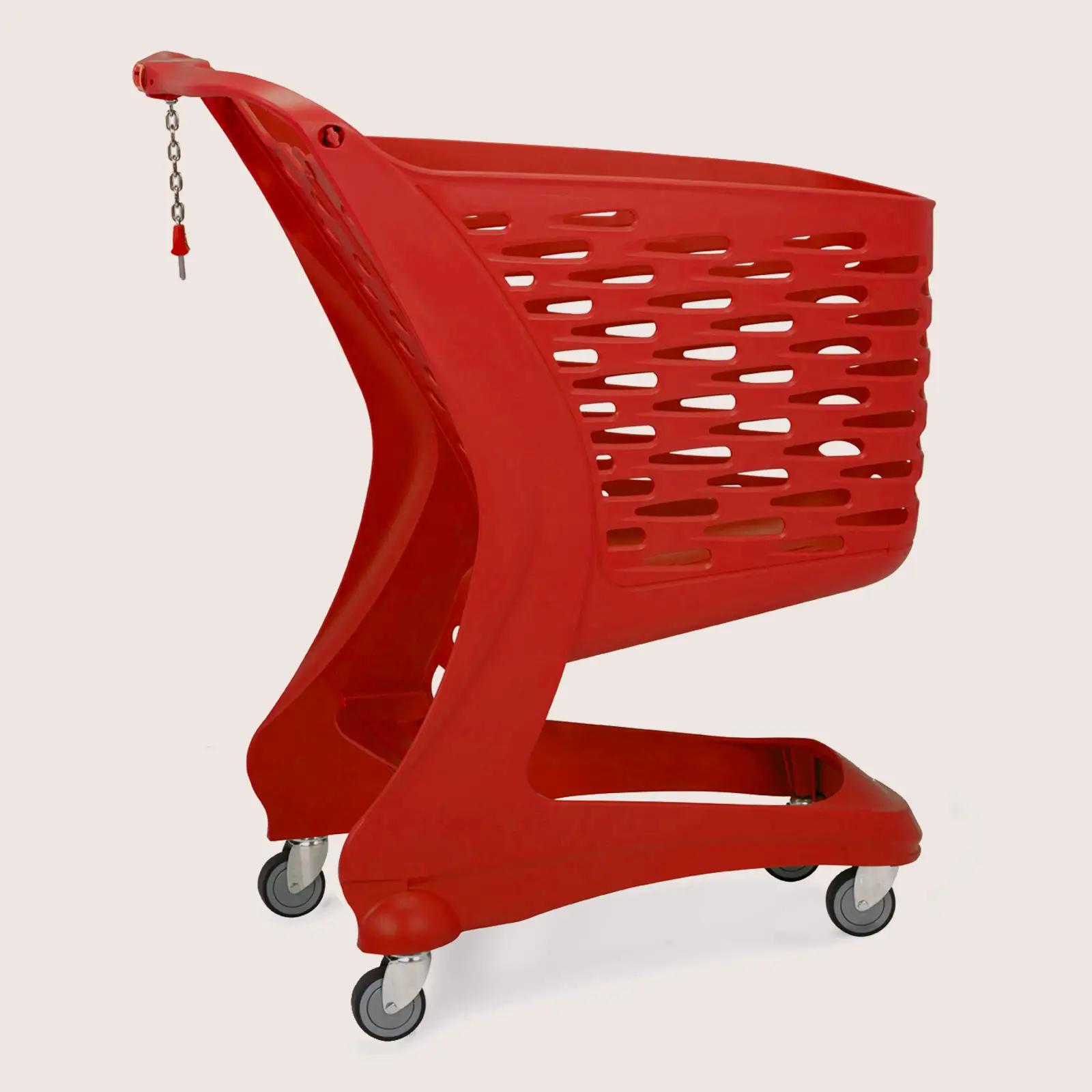 80 L plastic store trolley, side view