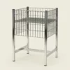 Table de présentation métallique 600 × 600 mm à hauteur réglable